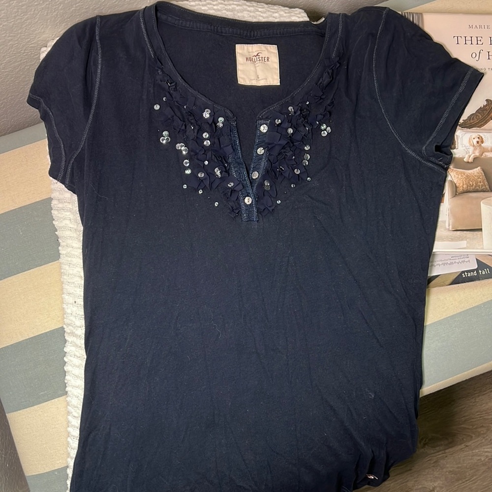 HOLLISTER Navy Blue Blouse